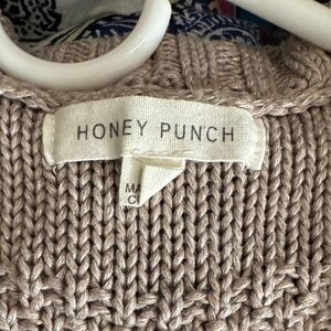 Honey Punch Beige Knit Top
